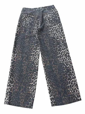 Edikted Leopard Print Wide-Leg Denim Pants thumbnail 2