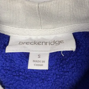 Breckenridge Cobalt Blue Sweatshirt‎ Grandma Sweater Small Tree Owl Red Birds thumbnail 4