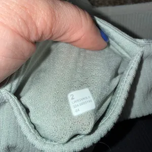 Lululemon Groove Super High Rise Flared Pants‎ Womens 2 Sage Green Ribbed Nulu thumbnail 4