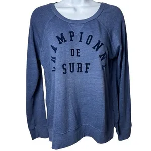 Sundry Championne De Surf Crewneck Sweater Coastal Lightweight Cozy Surf S thumbnail 2