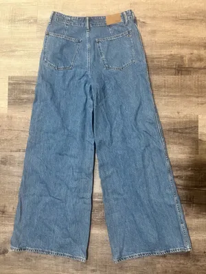 MADEWELL Wide Sweep Denim Trousers in Java Wash thumbnail 5