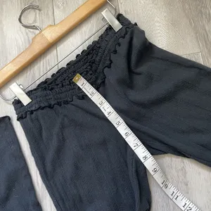Urban Outfitters Pants cotton pointelle knit flare womens Black (xsmall) lounge thumbnail 8