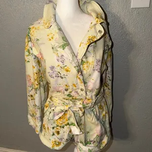 For Love & Lemons Chamomile Denim Romper Size Large thumbnail 2