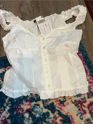 NWT Brandy Melville white Elena top small thumbnail 5