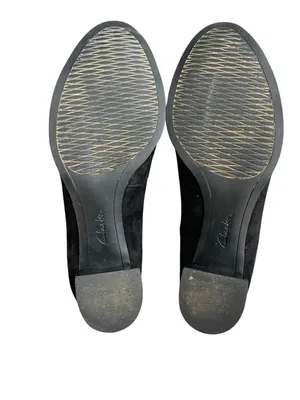 Clark’s Artisan Tarah Brae Suede Block Heel Shoes Women’s Size 9.5Black thumbnail 7
