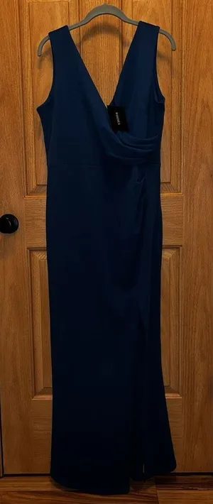 WOOSEA Women Sleeveless V Neck Split Evening‎ Cocktail NEW Dress Green Size XL thumbnail 1