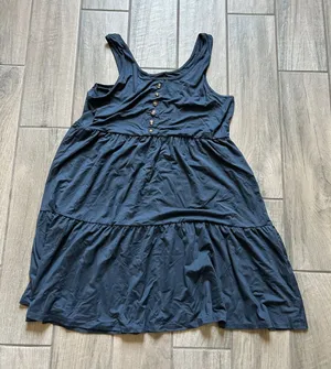 Sleeveless Navy Tiered Button thumbnail 1