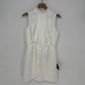 Lulus White Mock Neck Sleeveless Mini‎ Dress Party Cocktail NWT Medium thumbnail 3