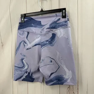 Nike Dri Fit Women’s Medium Purple Swirl Biker Shorts Athletic thumbnail 4