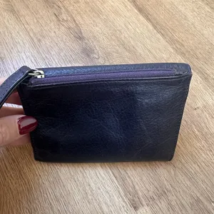 Osgoode Marley Dark Purple RFID Tri‎ Fold Wallet thumbnail 3