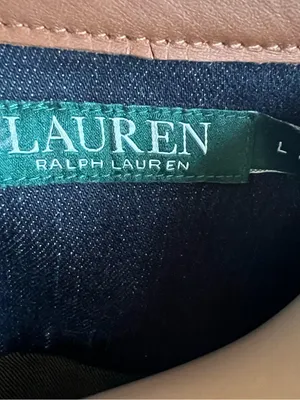 Lauren Ralph Lauren denim leather Collar-Trim Jacket thumbnail 2