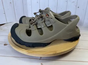 Crocs Swiftwater Mesh Deck Sandals Mens Khaki Tan Closed Toe Fisherman Water thumbnail 1
