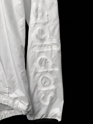 Women’s White Adidas Windbreaker Jacket Full-Zip size small thumbnail 2