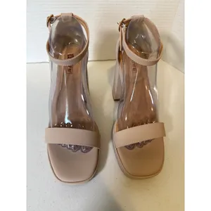 IDIFU Nude Platform Block‎ Heel Sandals Ankle Strap Open Toe Chunky Heels thumbnail 2