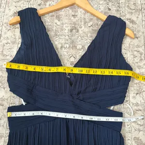Lulus Compelling Poise Navy Blue Plisse Cutout Sleeveless Maxi Dress Size Medium thumbnail 7