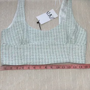Zara‎ textured corset top fully lined side zipper Size L thumbnail 12