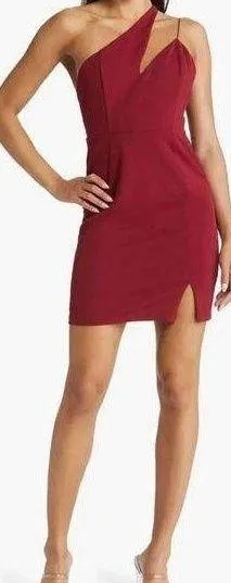Lulu's Poised to Party One-Shoulder Cutout Cocktail Minidress Women's Large NWOT thumbnail 1