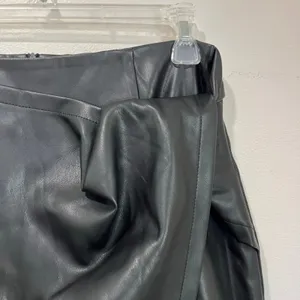 Vero Moda Faux Leather Mini Skirt Size S Black Wrap‎ Style Y2K Grunge thumbnail 7