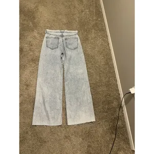 Veronica Beard Taylor Relaxed Wide Leg Pale Stone Jeans High Rise Raw Hem Sz 29 thumbnail 8