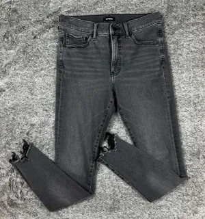 Express Denim Jeans Mid-Rise Skinny 6R Black thumbnail 1