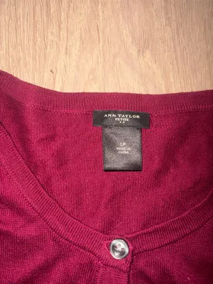 ann taylor large petite red cardigan thumbnail 3