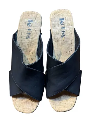 Korks Shoes Womens Size 9 Black Wedge Sandals Platform Mules‎ Studded KR0010809 thumbnail 1