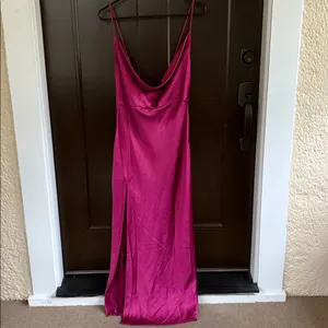 NWT Lioness Walk The Line Midi Dress Magenta Large thumbnail 6