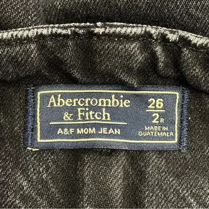 Abercrombie & Fitch Mom Jeans Size 26 / 2 Black Stonewash Paperbag High Rise thumbnail 8