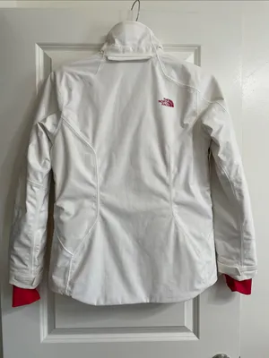 The North Face HyVent RECCO Jacket Women’s Size Medium White/Pink Full Zip thumbnail 3