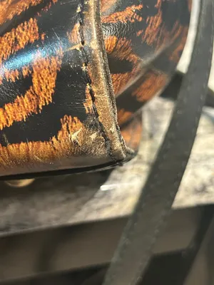 Patricia Nash Primrose Satchel in a tiger print leather. thumbnail 4