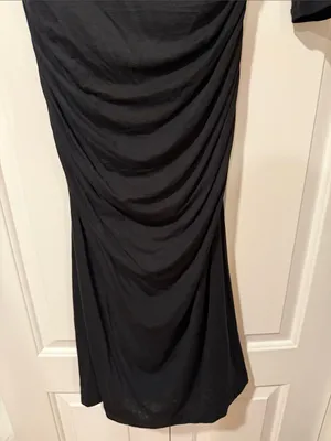 Boden Black Midi Dress‎ with Side Ruching 6T thumbnail 3