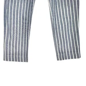 Urban Outfitters Gianna Striped High-Rise Paperbag Pants Linen White/Blue size 0 thumbnail 7