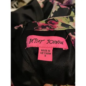 Betsey Johnson Womens Dress 8 Black‎ Pink Blue Green Floral Halter Mini Babydoll thumbnail 5