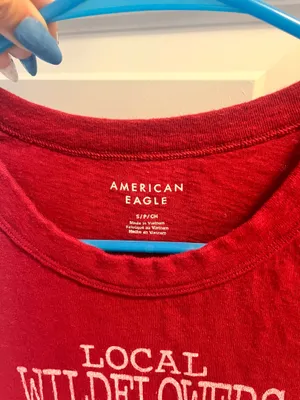 American Eagle Baby Tee red thumbnail 2