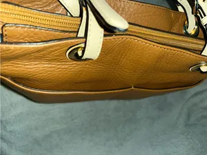 Michael Kors Bedford textured leather tote in acorn brown with contrasting pale thumbnail 8