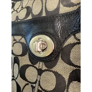 Coach Penelope F15513 Signature Y2K Turnlock Crossbody Shoulder Bag Black thumbnail 2