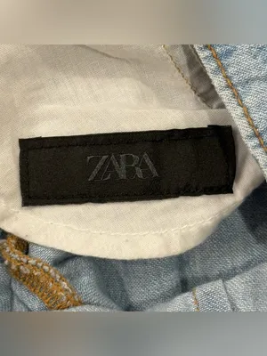 Zara Z1975 High Waisted Wide Leg Jeans With Darts 2 Blue Boho Baggy Minimal Chic thumbnail 14