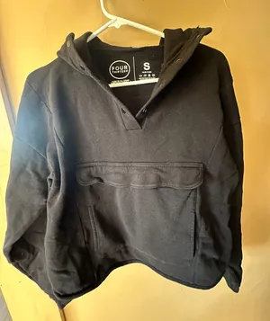 Four Thirteen Cropped Hoodie Black thumbnail 1