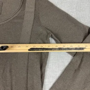ZYGA Sweater‎ Dress Womens Medium Brown Scoop Neck Long Sleeve Pockets Merino thumbnail 6