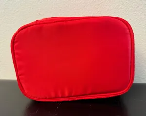 Red Pink Mary Kay makeup bag with gold chain handle #glam #makeup bag New thumbnail 7