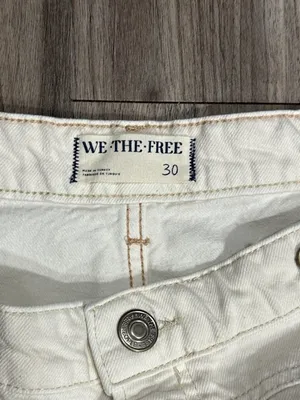 Free People We The Free Palmer Jeans Eggshell – Size 30. thumbnail 2