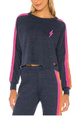 Aviator Nation Navy Pullover Sweatshirt and Sweatpants Set thumbnail 1