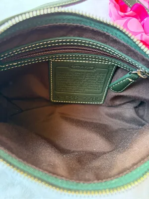 COACH 7785 Hamptons Demi Green Leather Shoulder Bag Y2K Rare Accessory Pouch thumbnail 7