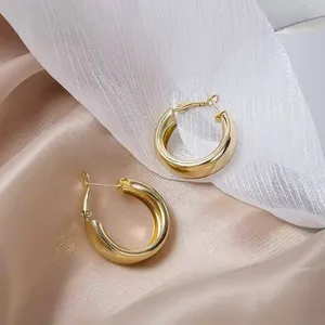 Elegant Chunky Gold Hoop Earrings for Women thumbnail 1