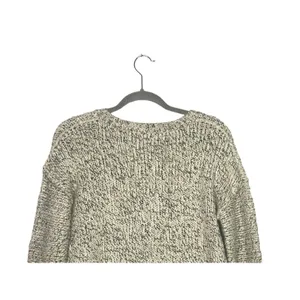 J. Crew Relaxed Fit Alpaca Chunky Cable Knit Long Sleeve Sweater M White Grey thumbnail 5