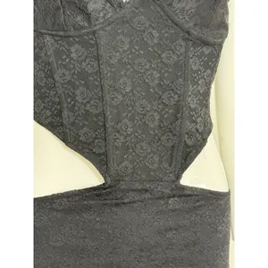 Windsor Gothic Lace Halter Mini Dress Women’s Black Cutout Whimsigoth Size M thumbnail 6