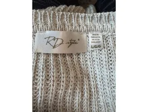 RD Style Beige Knit Sweater with Side Button Detail thumbnail 5