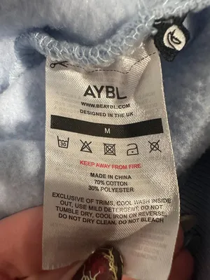 AYBL Women’s Satin Lined Fleece Hoodie Light Blue Size M thumbnail 4