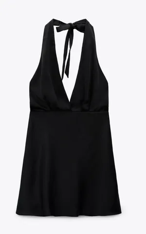 Zara Blogger Satin Effect Dress thumbnail 2