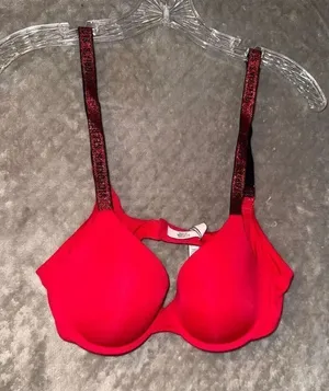 Victoria Secret T-shirt Lightly Demi Light Push Up Glitter Straps 34B #767 thumbnail 1